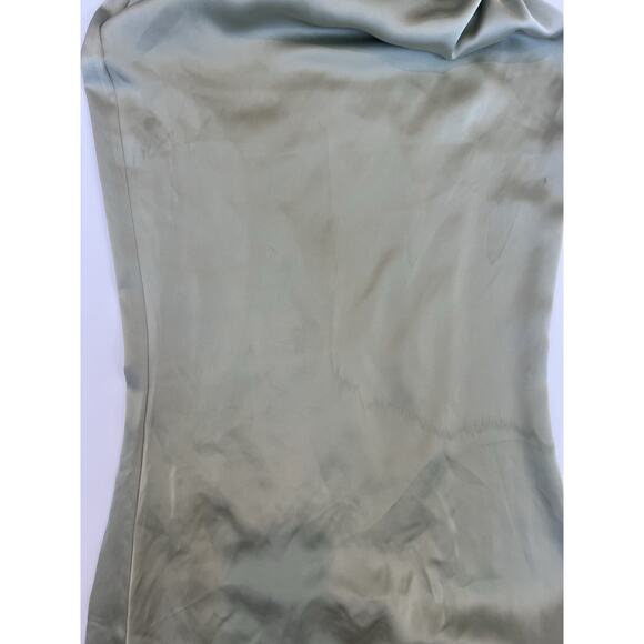 Katie May Ryder Strappy Back Satin Maxi Gown Sage Womens Size Small Formal Gown - Picture 6 of 14